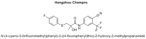 N-(4-cyano-3-(trifluoromethyl)phenyl)-3-((4-fluorophenyl)thio)-2-hydroxy-2-methylpropanamide