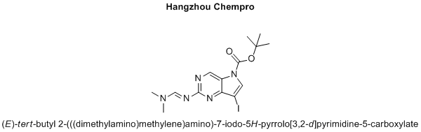 (E)-tert-butyl 2-(((dimethylamino)methylene)amino)-7-iodo-5H-pyrrolo[3,2-d]pyrimidine-5-carboxylate